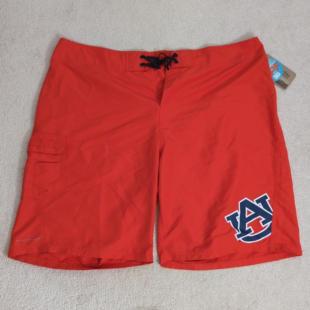 Auburn Tigers Columbia Omni-Shade Swim Trunks Mens Size XXL Board Shorts New